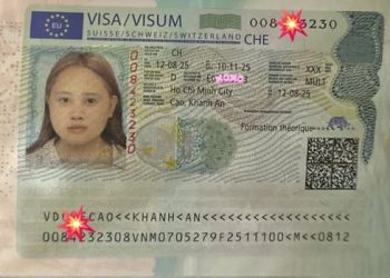 Vinahure chúc mừng học sinh Cao Khánh An xuất sắc đạt visa du học Thụy Sĩ
