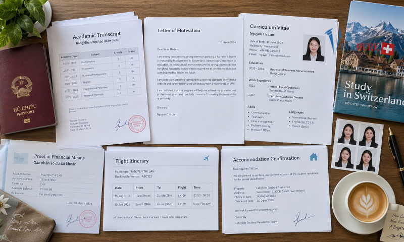 Hồ sơ visa du học Thụy Sĩ