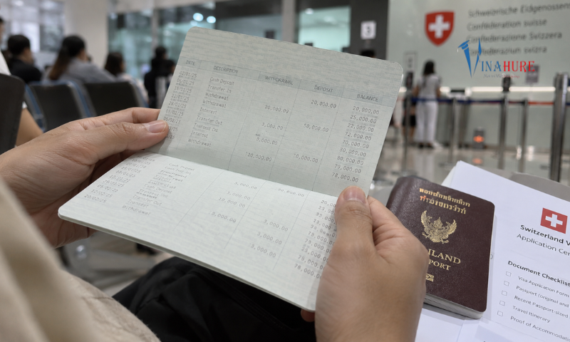 Sổ tiết kiệm visa Thụy Sĩ
